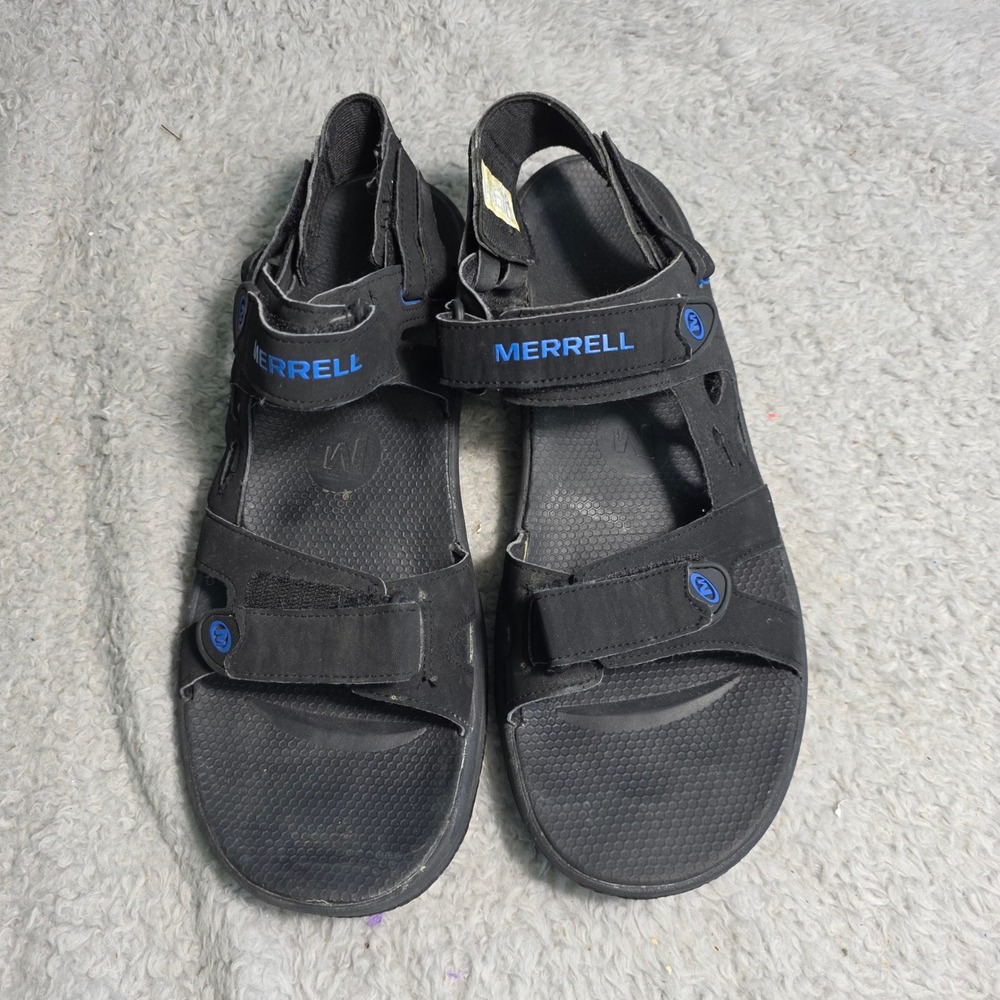 Merrell Sport Sandals Black Snorkel Blue J289823C Mens Size 14‎ Good